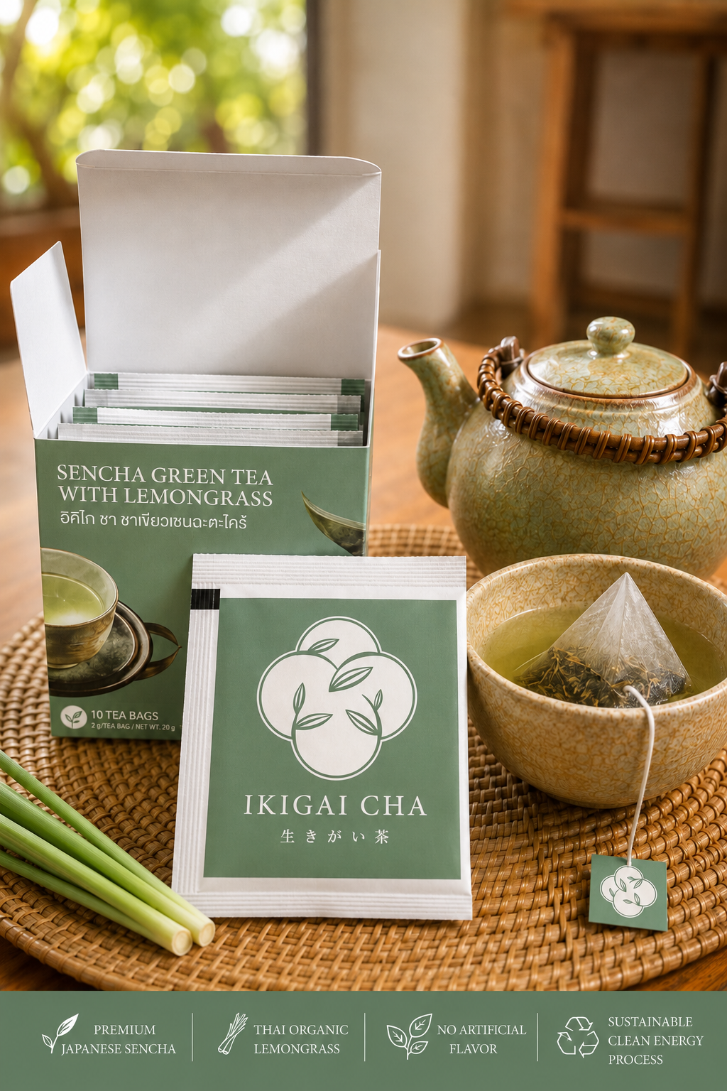 SENCHA GREEN TEA WITH LEMONGRASS by IKIGAI CHA